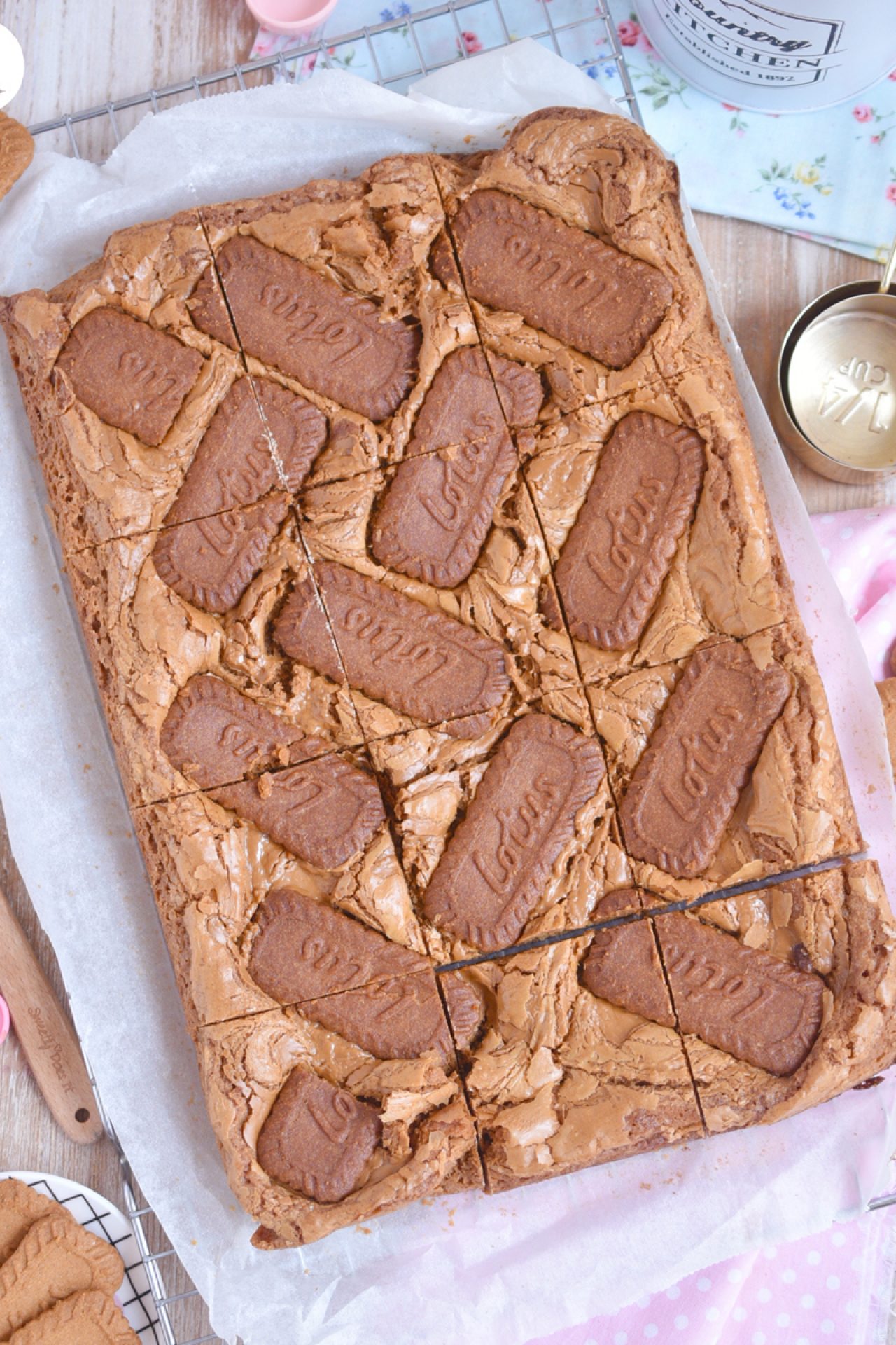 Blondies de crema Lotus Biscoff